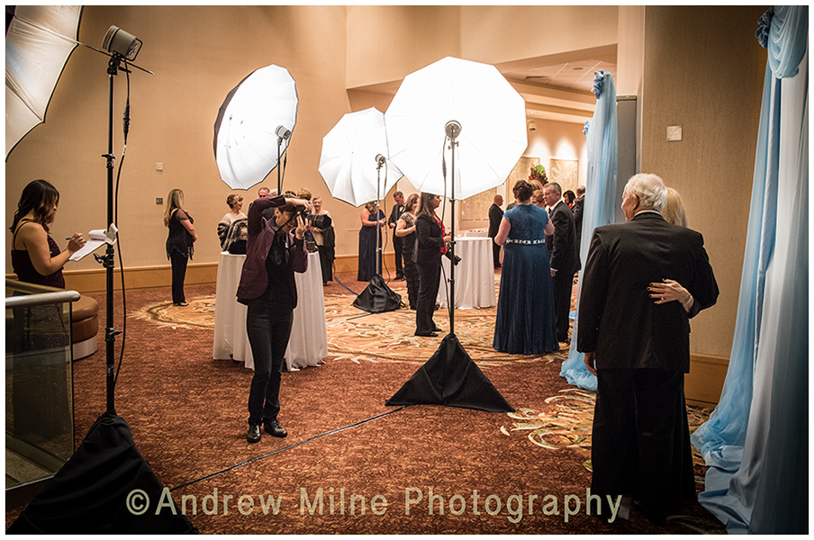 Event photographers Portrait staions with on site printing